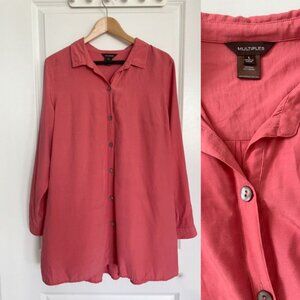 Multiples  Button Shirt Office Blouse Size L